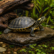 Gelbwangen-Schmuckschildkröte
