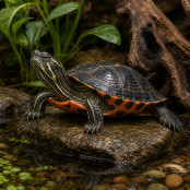 Rotbauch-Schmuckschildkröte