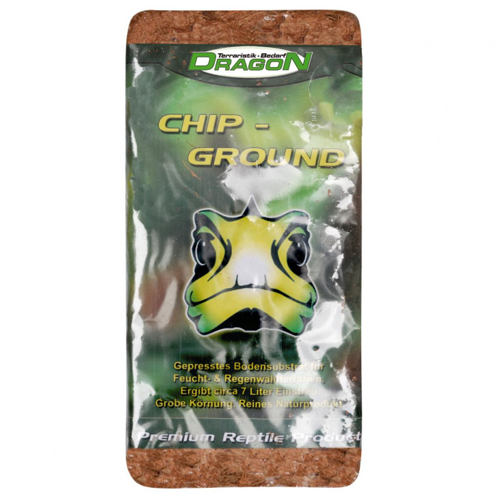 1 x 7 L - Dragon CHIP-GROUND Humusziegel - Grobes Kokossubstrat für Terrarien & Pflanzen