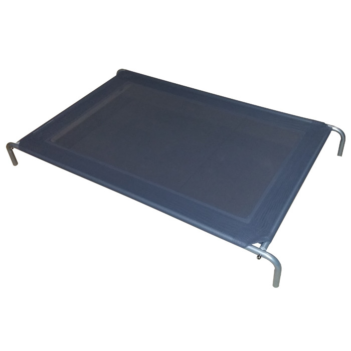 CANIS VERDE Outdoor Hundebett - Atmungsaktives Hundefeldbett für Komfort im Freien - 126 x 76 x 15 cm Gr. L Farbe: grau