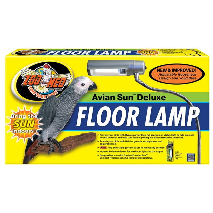 Zoo Med AvianSun Deluxe Floor Lamp - Flexibel Einstellbare Vogellampe