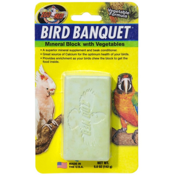 Zoo Med Bird Banquet Vegetable Mineralblock - Natürliche Gemüseformel