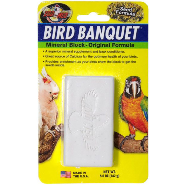 Zoo Med Ernährungsreicher Bird Banquet Block mit Früchten für Vögel