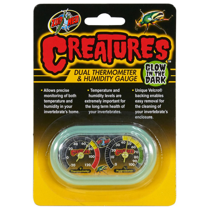 Zoo Med Creatures Dual Thermo-Hygrometer - Präzise Klimakontrolle für Terrarien