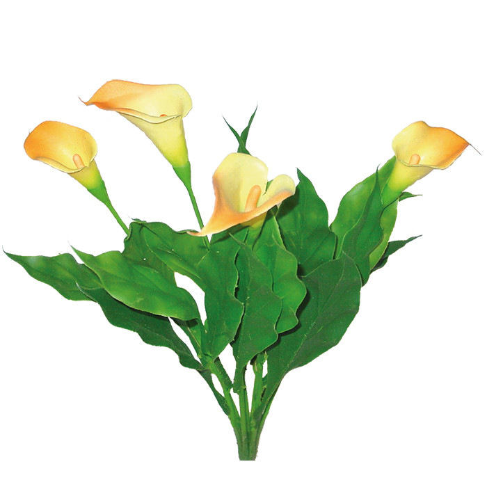 Natürliche Terrarien-Deko - Dragon Kunstpflanze Calla Gelb - 35 cm