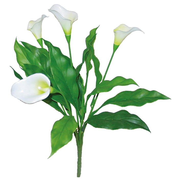 Terrarien-Kunstpflanze - Dragon Calla in Weiß - 35 cm