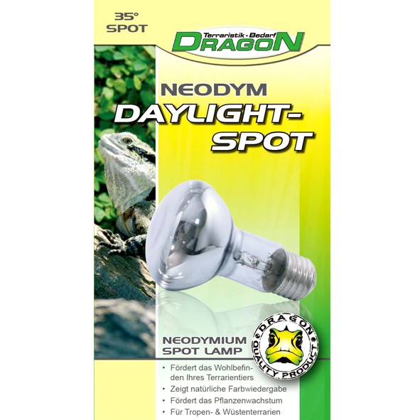 Dragon Neodym Daylight Spot 40 Watt UV-A, Reptilienlampe, Terrarienlampe