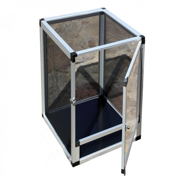 Dragons Premium Alu-Cage Terrarium: Robuste Gaze-Konstruktion für Reptilien & Amphibien - 50 x 50 x 100 cm