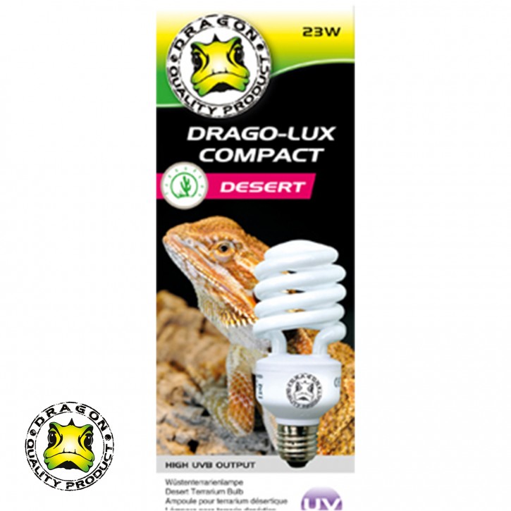 DRAGO-LUX COMPACT Spiral-UV: Die Top-Wahl für Reptilienbeleuchtung - DESERT 23 Watt