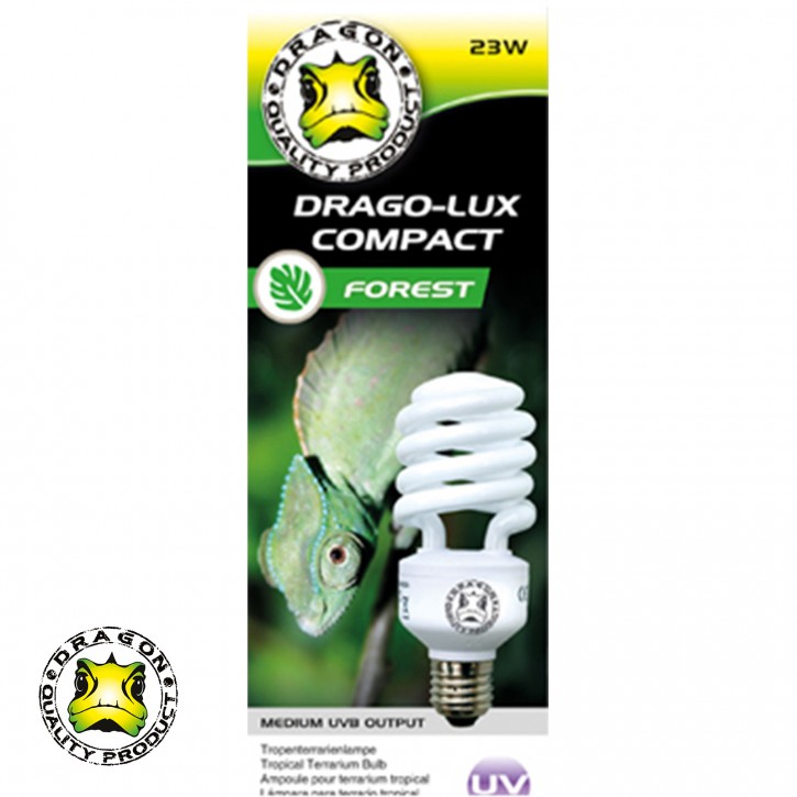 DRAGO-LUX Compact FOREST 23 Watt UV Terrarienlampe Kompaktlampe, Reptilienlampe