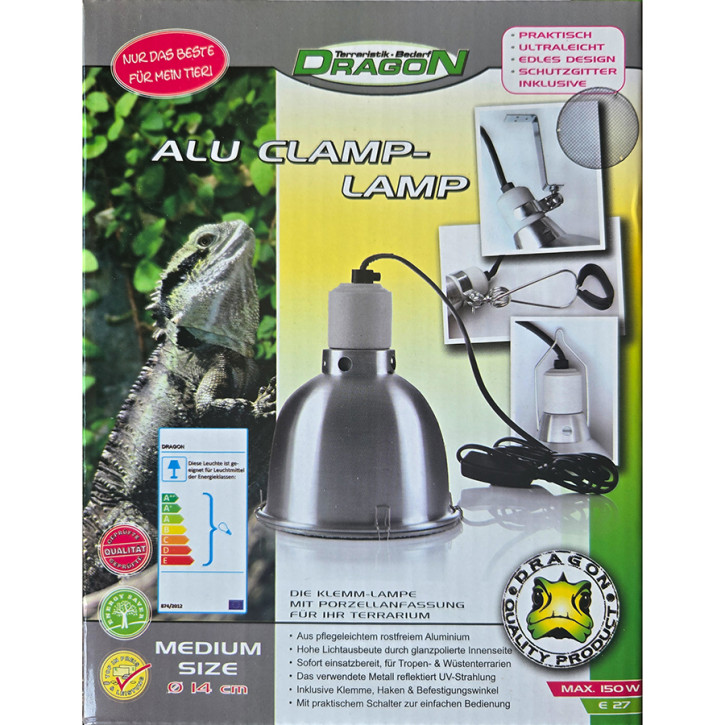 Dragon Alu Reflektor Klemmlampe 14 cm bis 100 W