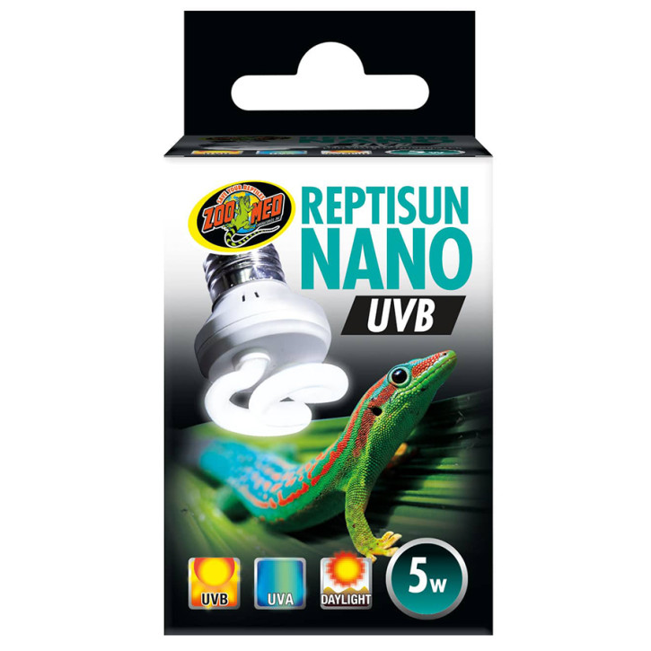 Zoo Med ReptiSun Nano UVB Compact - Perfekte UVB/UVA Beleuchtung für Nano-Terrarien - 5 Watt