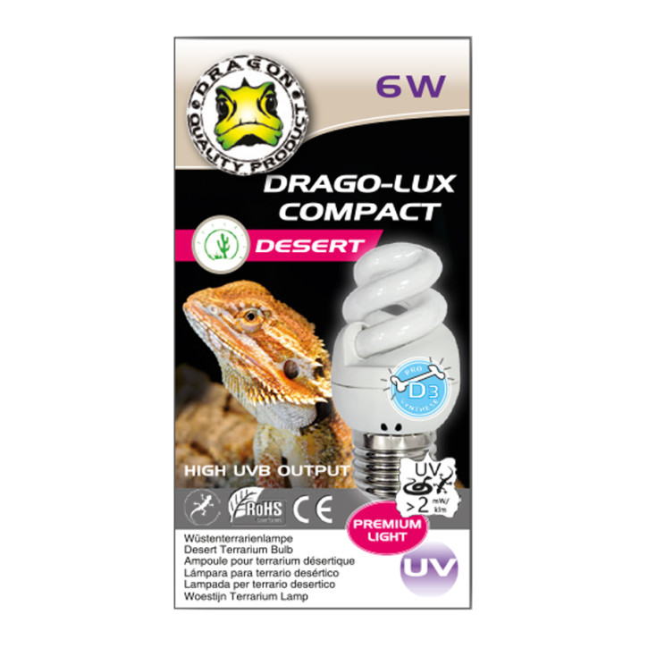 DRAGO-LUX Spiral-UV Desert 6W – Terrarienlampe