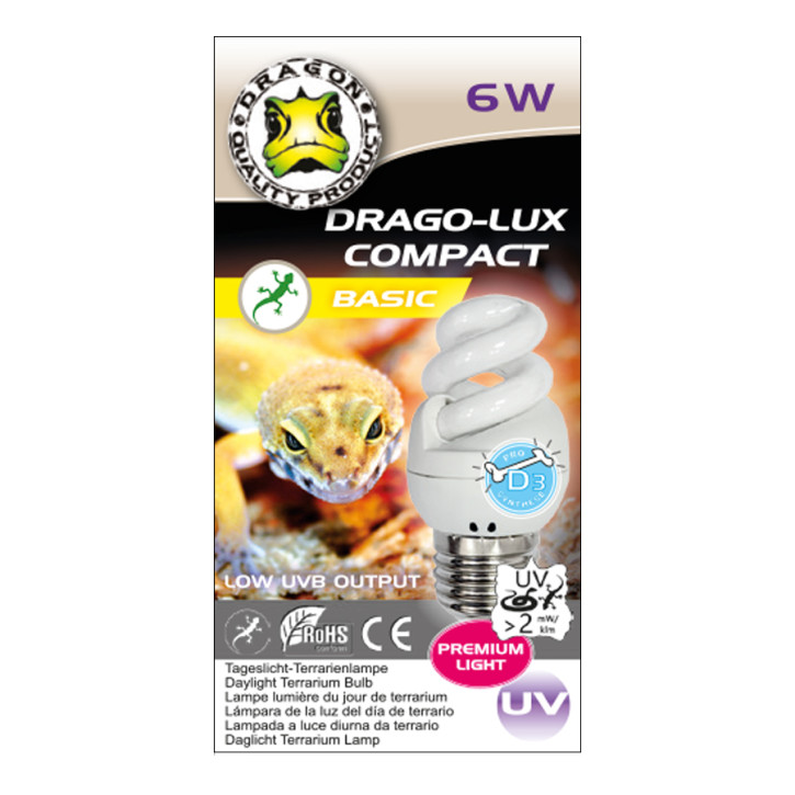 DRAGO-LUX Spiral-UV Basic 6W – UVB-Lampe für Terrarien