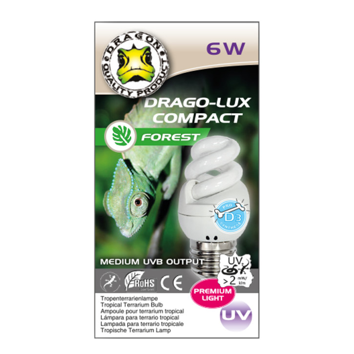 DRAGO-LUX Spiral-UV Kompaktlampe 6 W für Terrarien