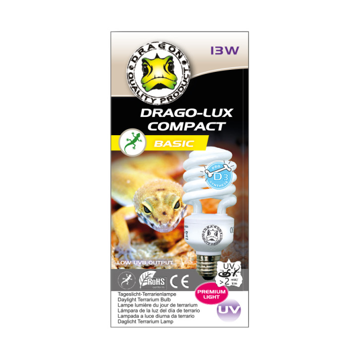 DRAGO-LUX Spiral-UV Basic 13W – UVB-Lampe für Terrarien