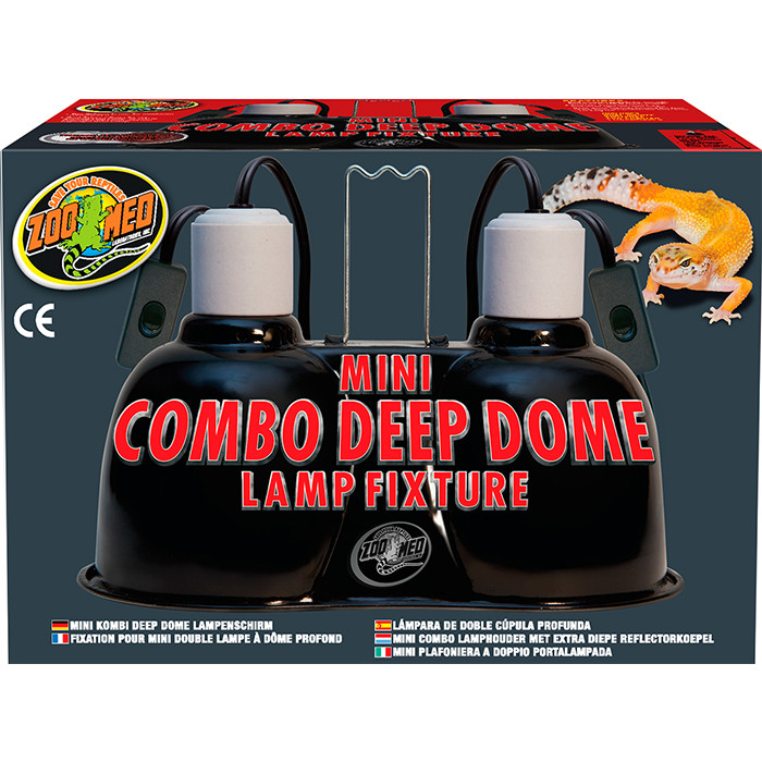 Zoo Med Mini Combi Deep Dome Clamp Lamp Alu Reflektor Klemmlampe für Terrarium