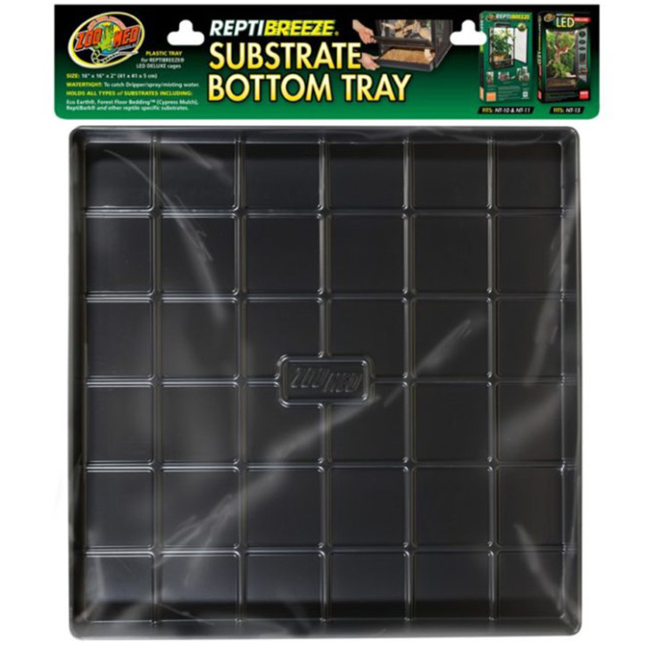 Zoo Med ReptiBreeze Substrate tray - Bodenschale: Optimal für Terrarien mit Pflanzen - 40 x 40 x 5 cm