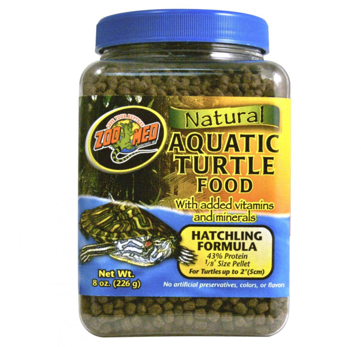 Zoo Med Natural Aquatic Turtle Food: Premium Trockenfutter für junge Wasserschildkröten bis 5 cm.