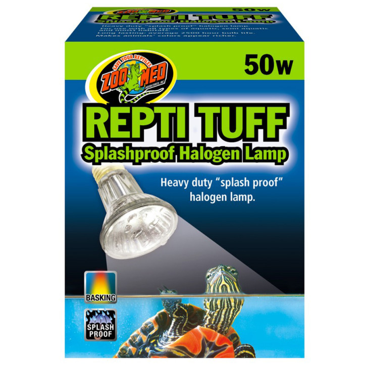 Splashproof Repti Tuff Halogenlampe - Ideal für Wasserschildkröten - 50 Watt