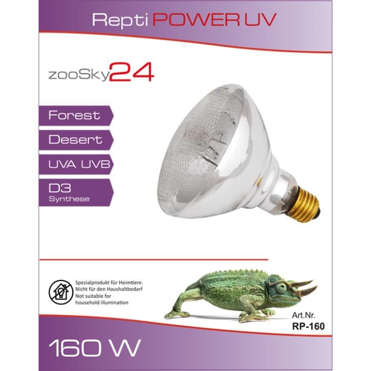 zooSky24 Repti Power UV Terrariumlampe, 160 Watt