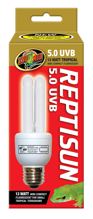 Zoo Med Repti Sun 5.0 Mini Compact, 13 Watt, UV Terrarienlampe, Reptilienlampe