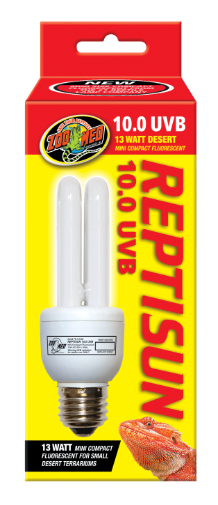 Zoo Med Repti Sun 10.0 Mini Compact - UV Terrarienlampe für Reptilien - 13 Watt