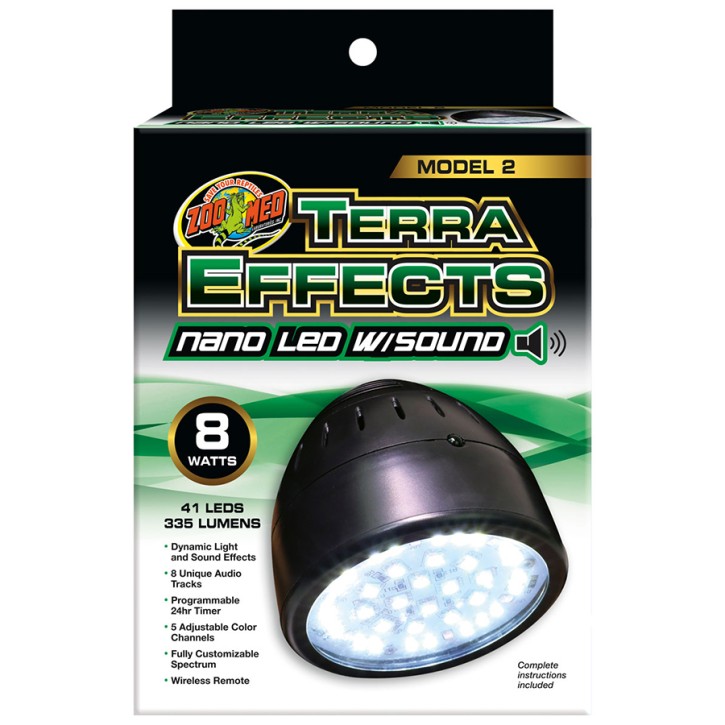 Zoo Med Terra Effects Model 2 Nano LED mit Sound: Innovative Terrarienlampe