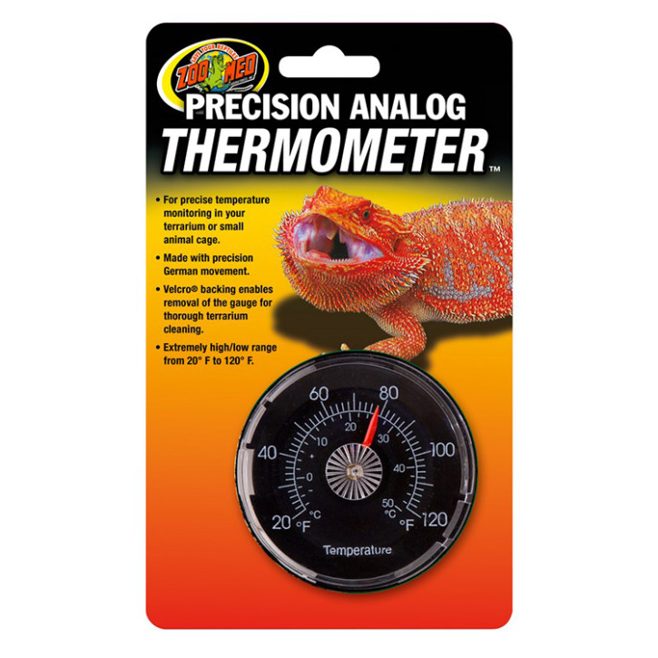 Zoo Med Präzisions-Analog-Thermometer für Terrarien – -6° bis 49° C