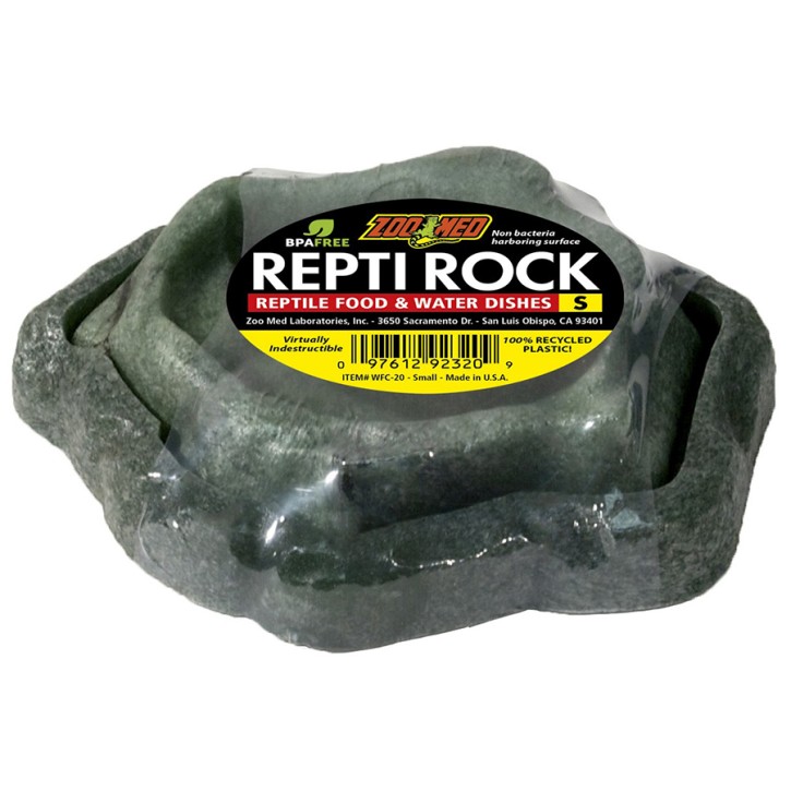 Zoo Med Combo Repti Rock Set - Futternapf & Wassernapf Ideal für Reptilien und Amphibien - Gr. S
