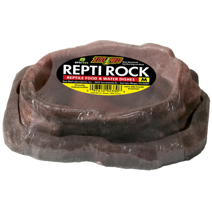Zoo Med Combo Repti Rock Set - Futternapf & Wassernapf Ideal für Reptilien und Amphibien - Gr. M