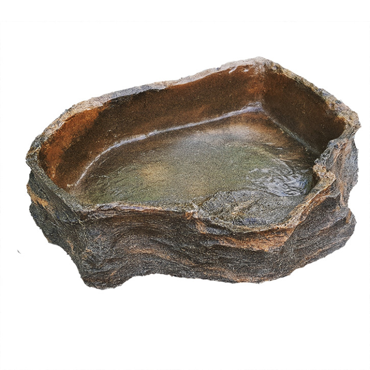 Dragon Riesen-Eck-Felsschale: Wassernapf/Futternapf - Lava 8500 ml, 49 x 45 x 11 cm