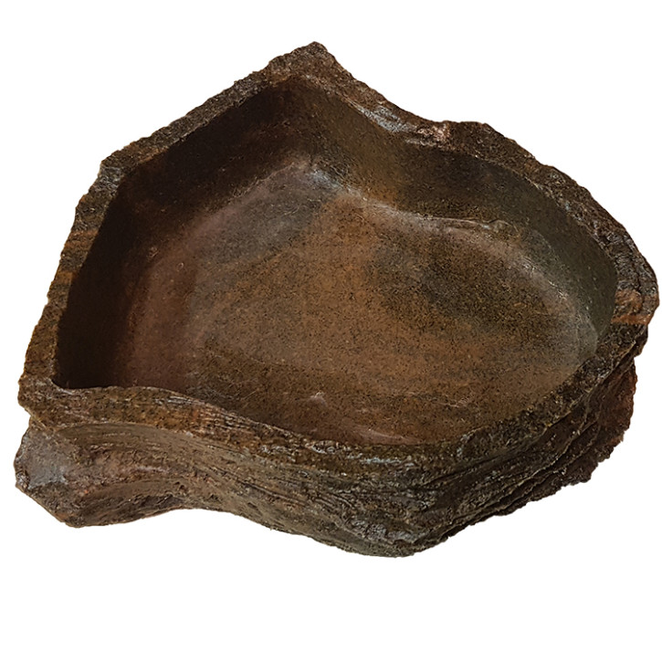 Terrarien Futternapf Dragon Fels-Design Schale - Perfekt für Agamen & Leguane - Lava 1000 ml, BTH 23 x 18 x 6,5 cm
