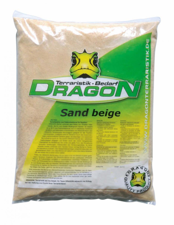 Dragon Terrariensand: Natürlicher Bodengrund für Wüsten- & Steppentiere - beige 10 l