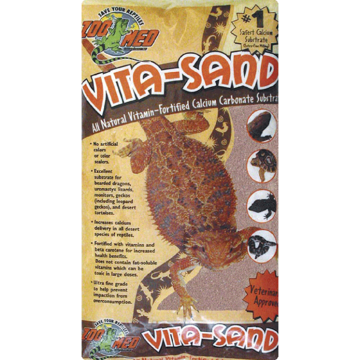 Vita Sand von Zoo Med – Kalziumangereichertes Substrat für Wüstenterrarien