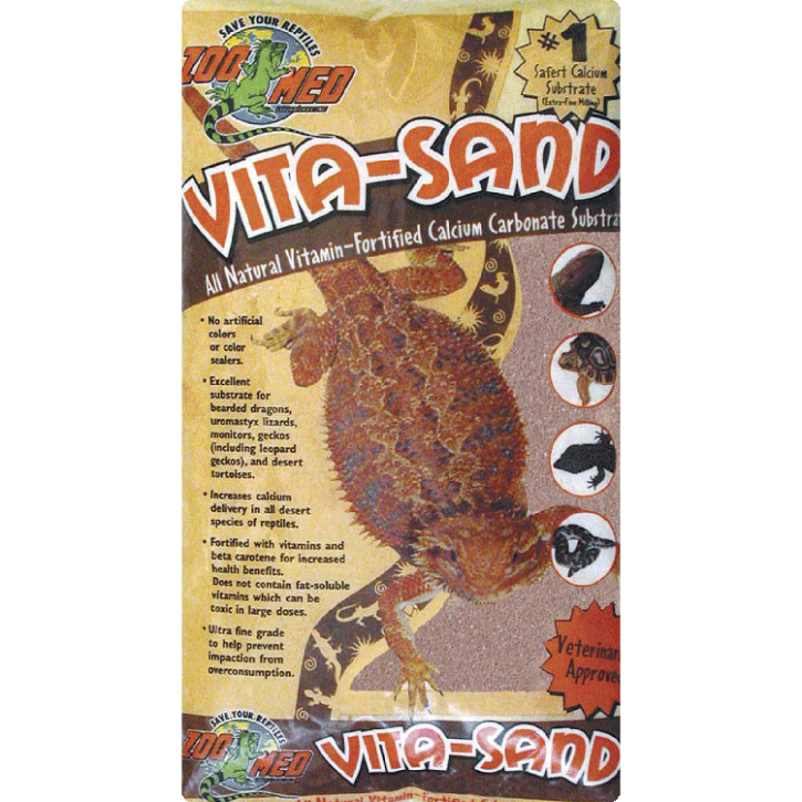 Vita Sand von Zoo Med – Kalziumangereichertes Substrat für Wüstenterrarien - 4,5 kg - Blau