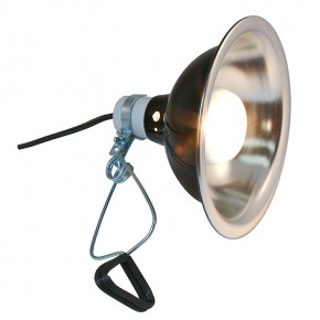 Zoo Med Deluxe Clamp Lamp – Leicht & Einfach zu Befestigen - Aluminiumreflektor & E27 Fassung - 22 cm