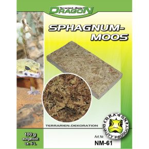 3 x 100 g Dragon Sphagnum Moos: Natürliches Feuchtsubstrat für Terrarien