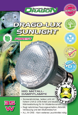 DRAGO-LUX HID UV Terrarienlampe – Desert & Forest