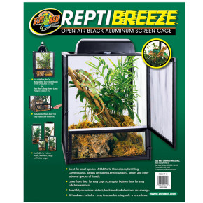 Zoo Med ReptiBreeze: Aluminium-Gaze Terrarium für Frischluftliebende Tiere - 61 x 61 x 122 cm