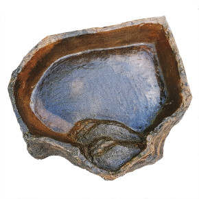 Dragon Riesen-Eck-Felsschale: Wassernapf/Futternapf - Lava 8500 ml, 49 x 45 x 11 cm