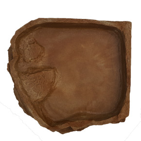 XXL Dragon Eck-Schale für Terrarien: Futternapf & Wassernapf - Sandstein 3000 ml, 43 x 40 x 8 cm