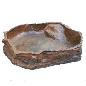Dragon XXL Reptilien-Schwimmbecken Wasser- und Futterschale - Ideal für Riesenschlangen - Lava 10000 ml, BTH 58 x 50 x 11 cm